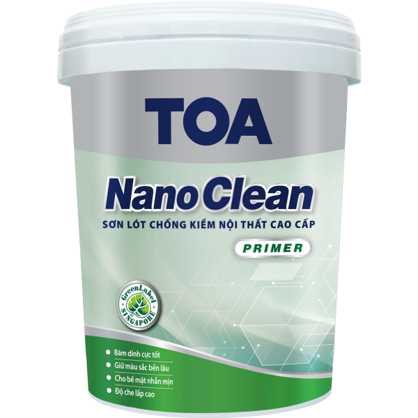 Sơn lót chống kiềm nội thất cao cấp Toa NanoClean 18L